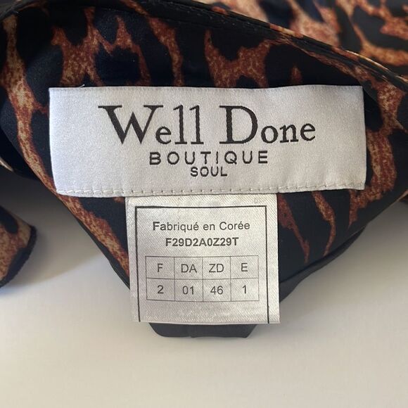 WE11DONE High Waisted Leopard Print Mini Skirt - Picture 3 of 12